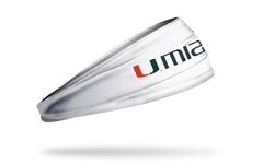 University of Miami: Wordmark White Big Bang Lite Headband