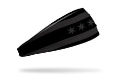 Chicago Flag Black and Charcoal Big Bang Lite Headband