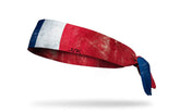 France Grunge Flag Tie Headband
