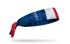 France Grunge Flag Tie Headband