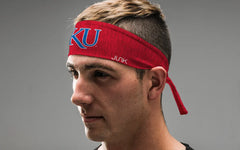 University of Kansas: KU Heathered Red Flex Tie Headband