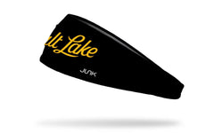 Salt Lake Bees: Script Black Big Bang Lite Headband