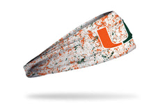 University of Miami: Splatter White Big Bang Lite Headband
