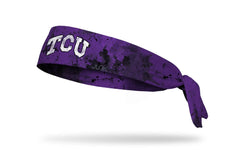 TCU: Grunge Purple Flex Tie Headband