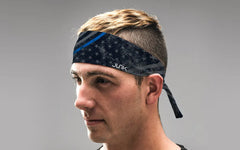 Night Watch - Thin Blue Line Tie Headband