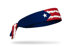 Puerto Rico Painted Flag Flex Tie Headband
