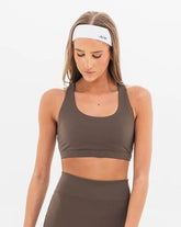 Women's Breakthrough Cross-Back Sports Bra: Mocha