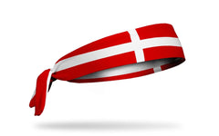 Denmark Flag Flex Tie Headband