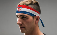 Croatia Flag Tie Headband