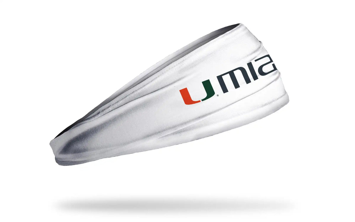 University of Miami: Wordmark White Big Bang Lite Headband