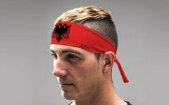 Albania Flag Tie Headband