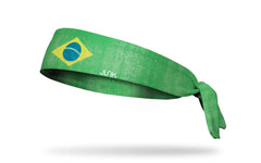 Brazil Grunge Flag Tie Headband