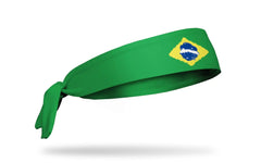 Brazil Painted Flag Tie Headband