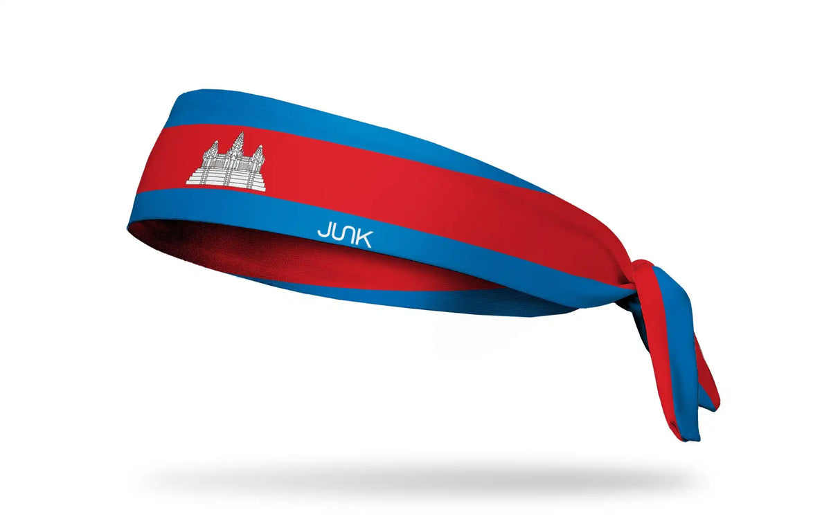 Cambodia Flag Flex Tie Headband