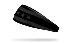 Chicago Flag Black and Charcoal Big Bang Lite Headband