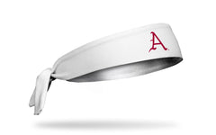 University of Arkansas: Baseball Logo White Flex Tie Headband
