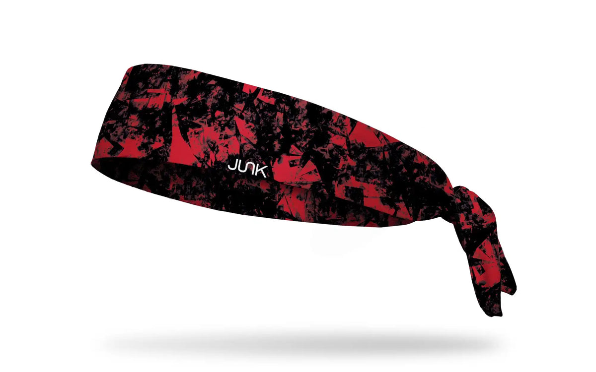 Gridiron Red Black Flex Tie Headband