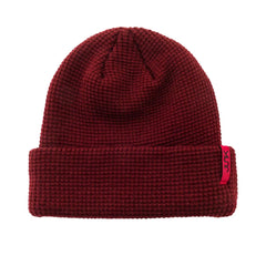 Maroon Waffle Knit Beanie