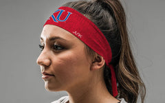 University of Kansas: KU Heathered Red Flex Tie Headband