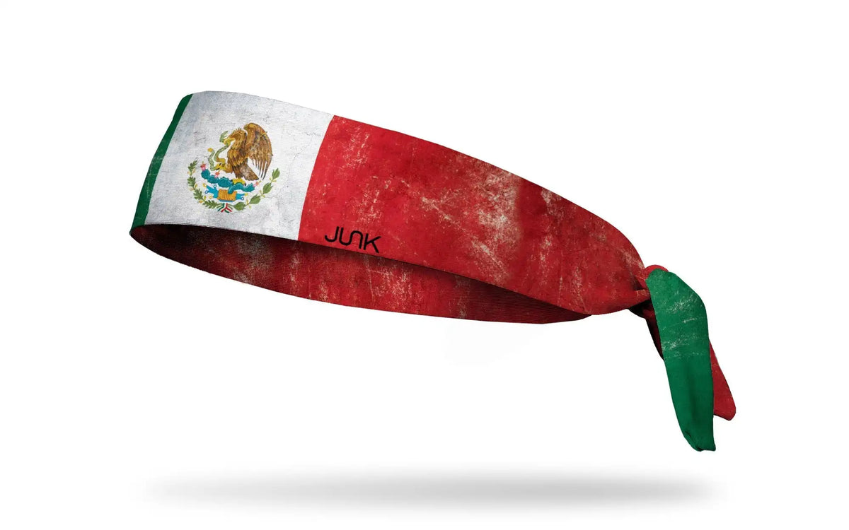 Mexico Grunge Flag Flex Tie Headband