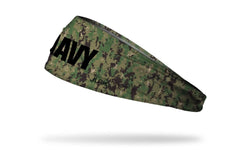 Navy: Wordmark Camo Big Bang Lite Headband