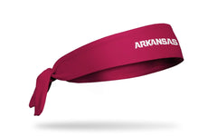 University of Arkansas: Wordmark Cardinal Flex Tie Headband