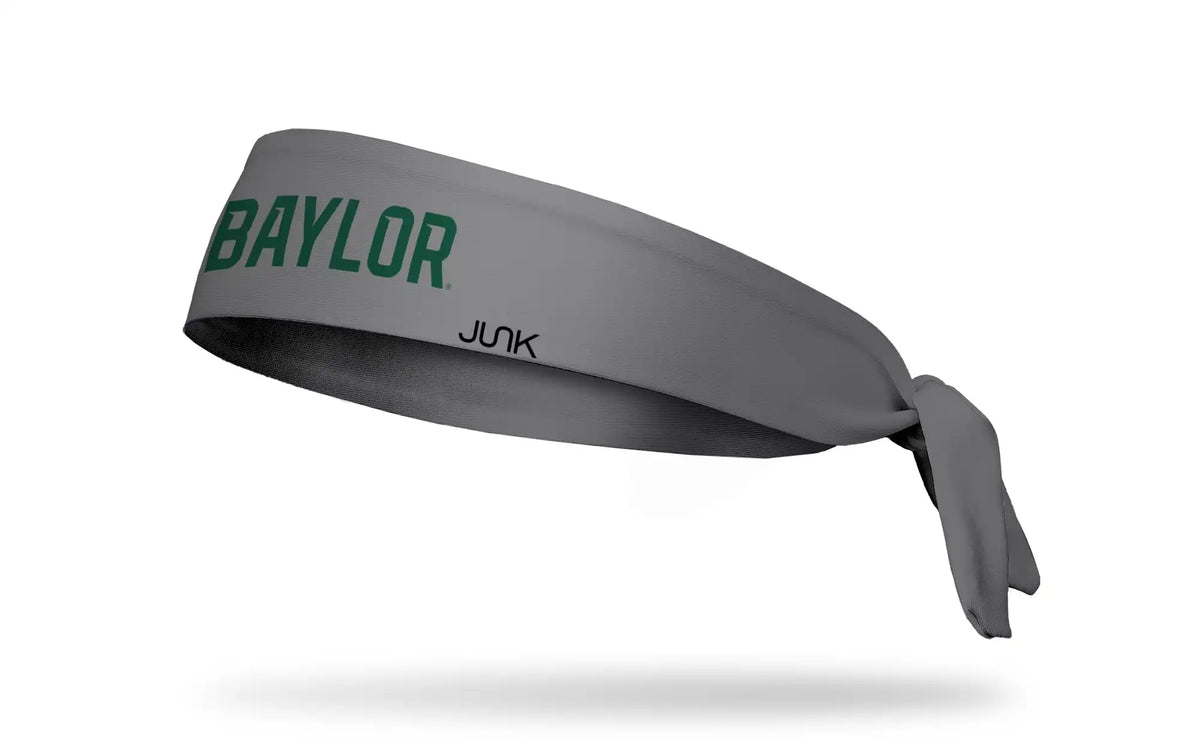 Baylor University: Wordmark Gray Flex Tie Headband