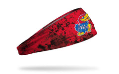 University of Kansas: Grunge Red Big Bang Lite Headband
