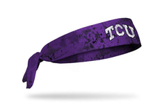 TCU: Grunge Purple Flex Tie Headband
