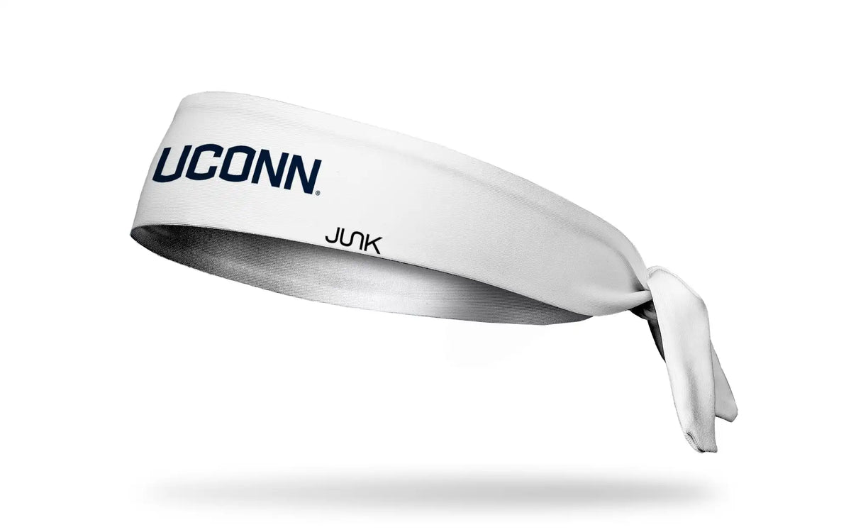 University of Connecticut: White Logo Flex Tie Headband