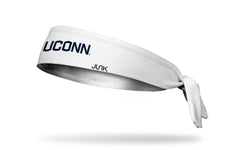 University of Connecticut: White Logo Flex Tie Headband