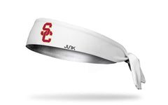USC: Logo White Flex Tie Headband