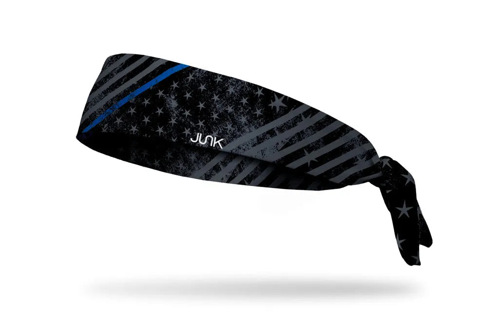 Night Watch - Thin Blue Line Tie Headband