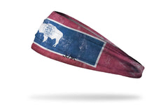 Wyoming Flag - Grunge Big Bang Lite Headband
